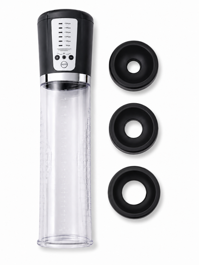 Pompa Pene Elettronica Cupido Toys Vacuum Device — Nero e Trasparente