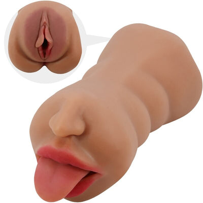 Masturbatore Maschile Doppio Canale Crazy Bull Sarah — Bocca e Vagina