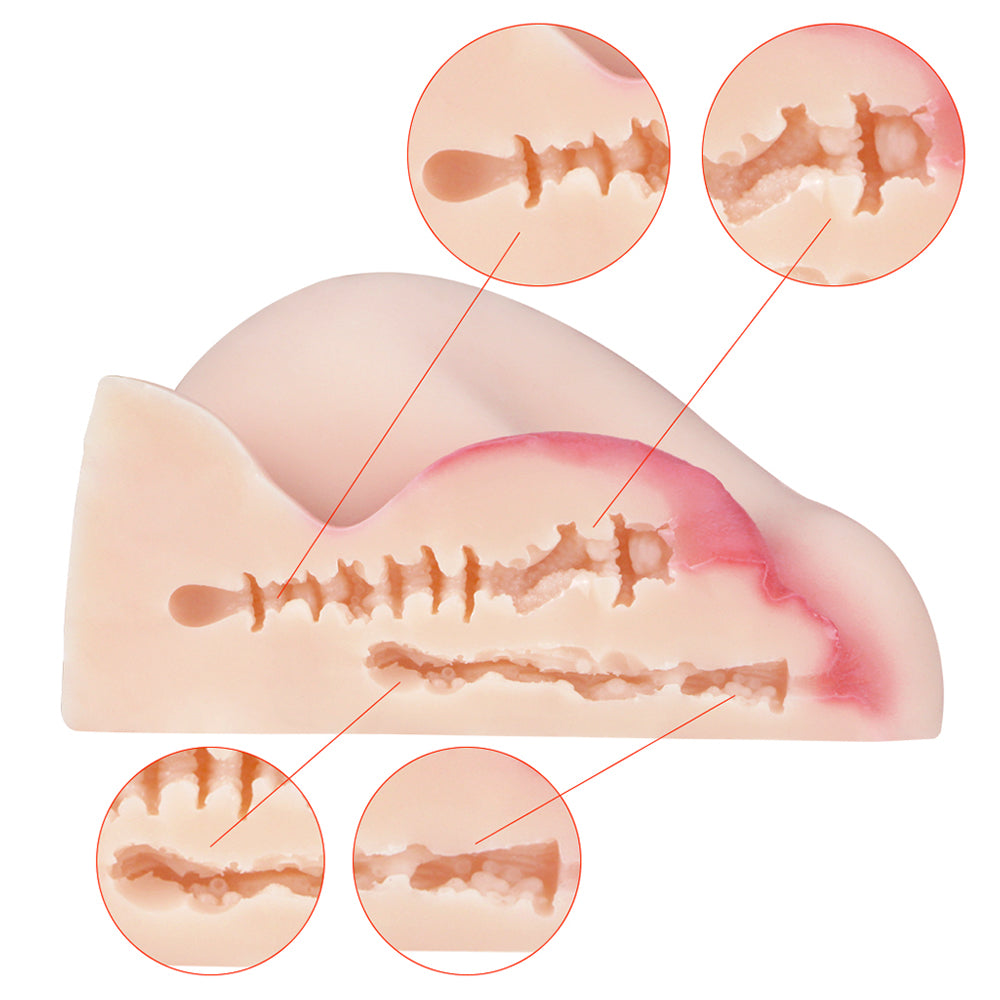 Masturbatore Culo e Cosce Realistico Doppio Foro Vagina e Ano – TPE Premium