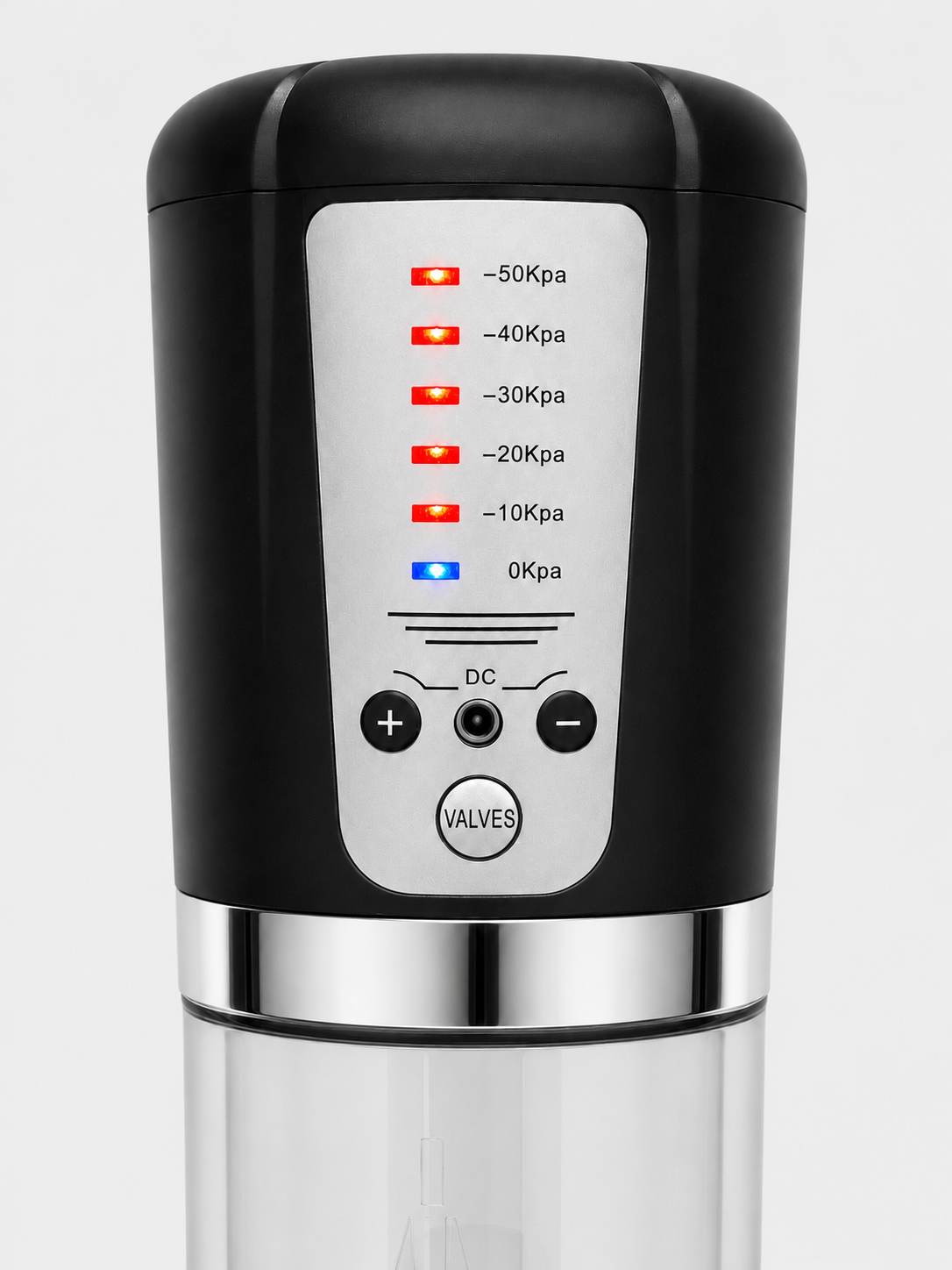 Pompa Pene Elettronica Cupido Toys Vacuum Device — Nero e Trasparente