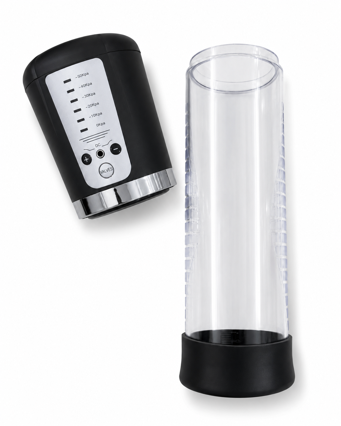 Pompa Pene Elettronica Cupido Toys Vacuum Device — Nero e Trasparente