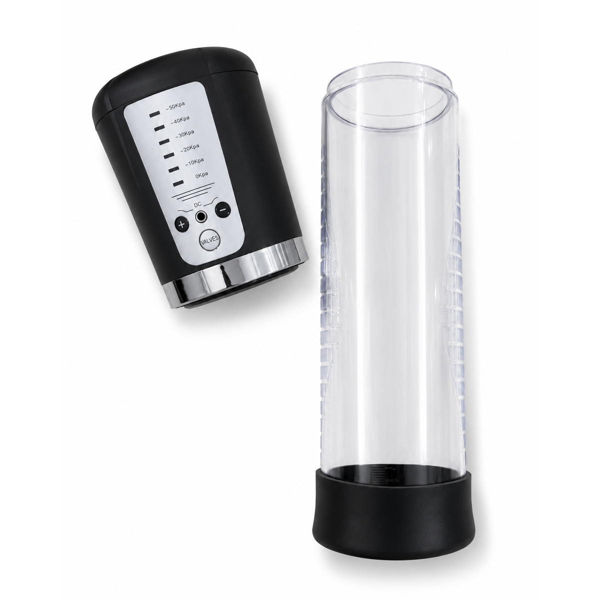 Pompa Pene Elettronica Cupido Toys Vacuum Device — Nero e Trasparente