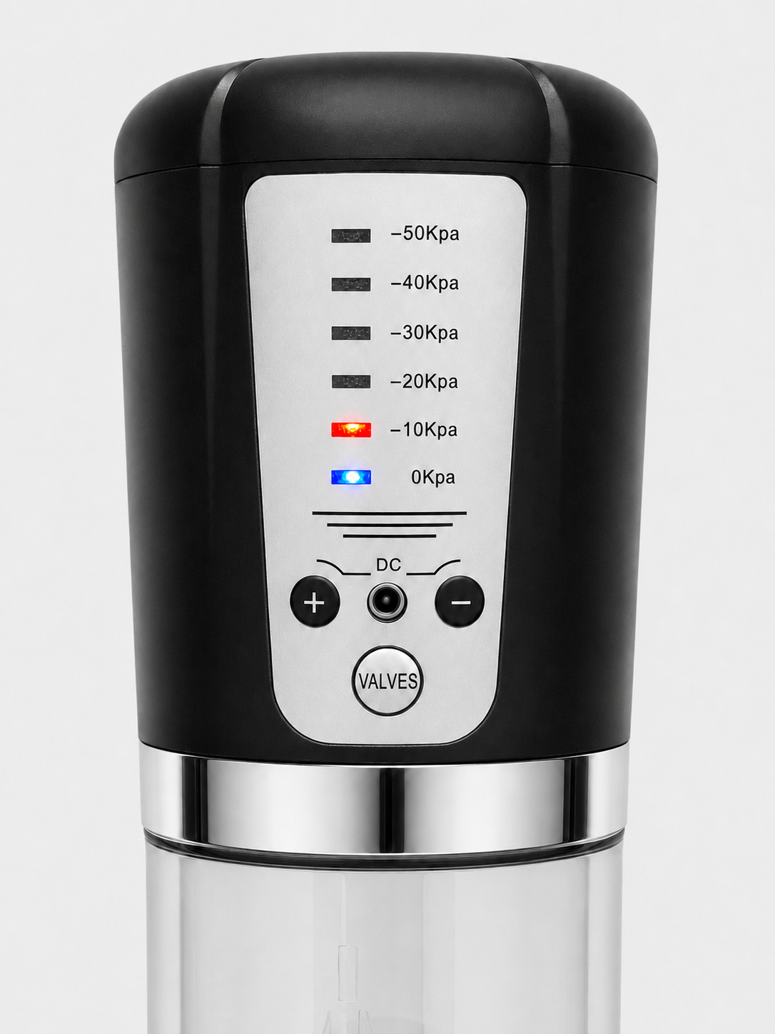 Pompa Pene Elettronica Cupido Toys Vacuum Device — Nero e Trasparente