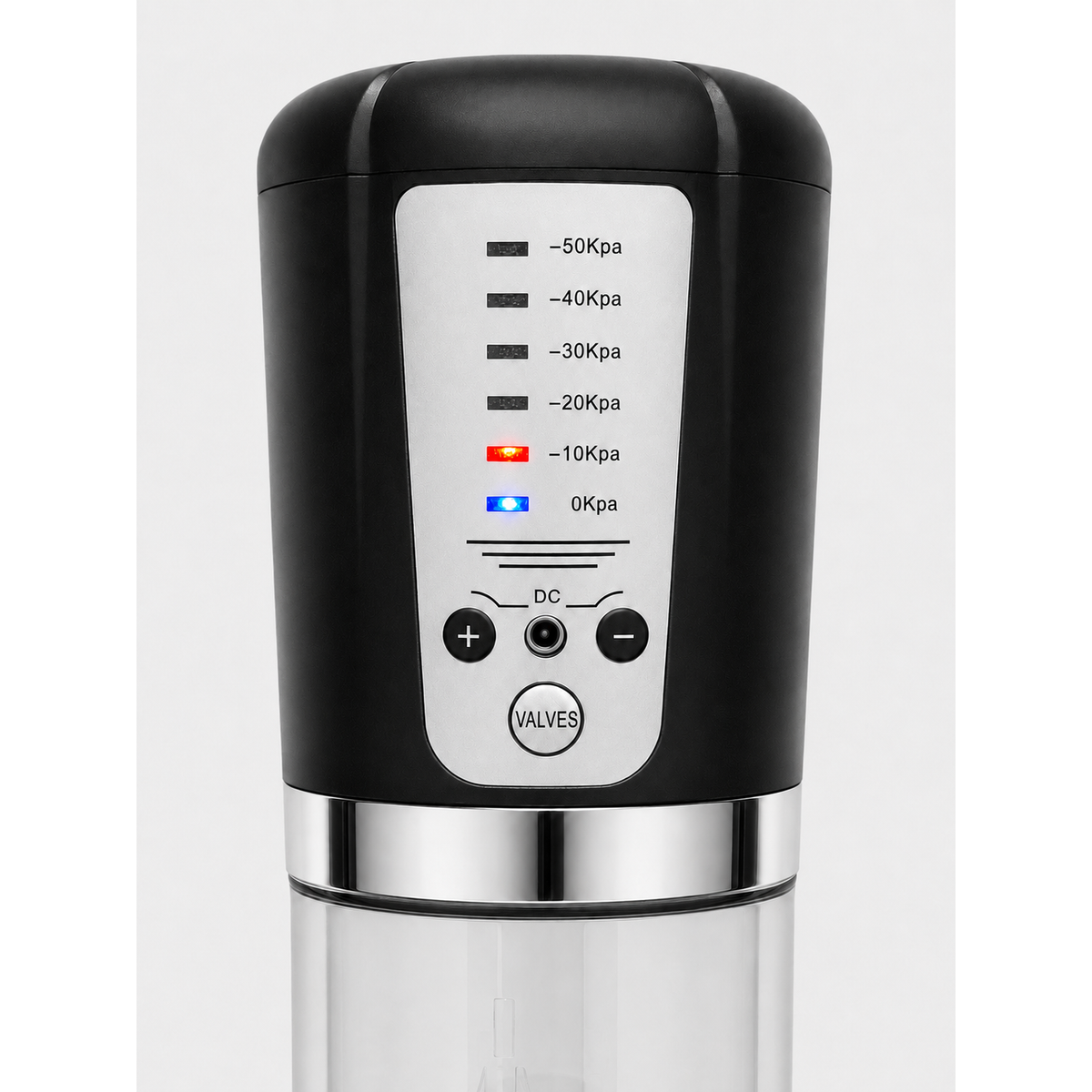 Pompa Pene Elettronica Cupido Toys Vacuum Device — Nero e Trasparente