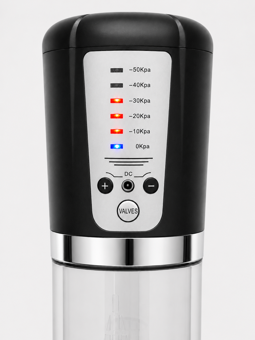 Pompa Pene Elettronica Cupido Toys Vacuum Device — Nero e Trasparente