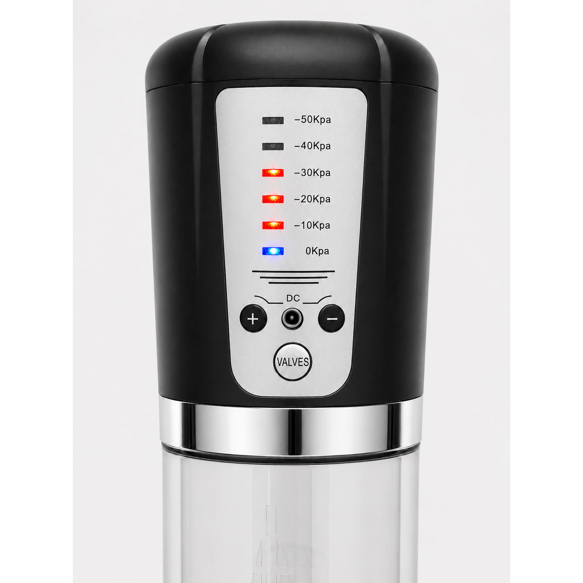 Pompa Pene Elettronica Cupido Toys Vacuum Device — Nero e Trasparente