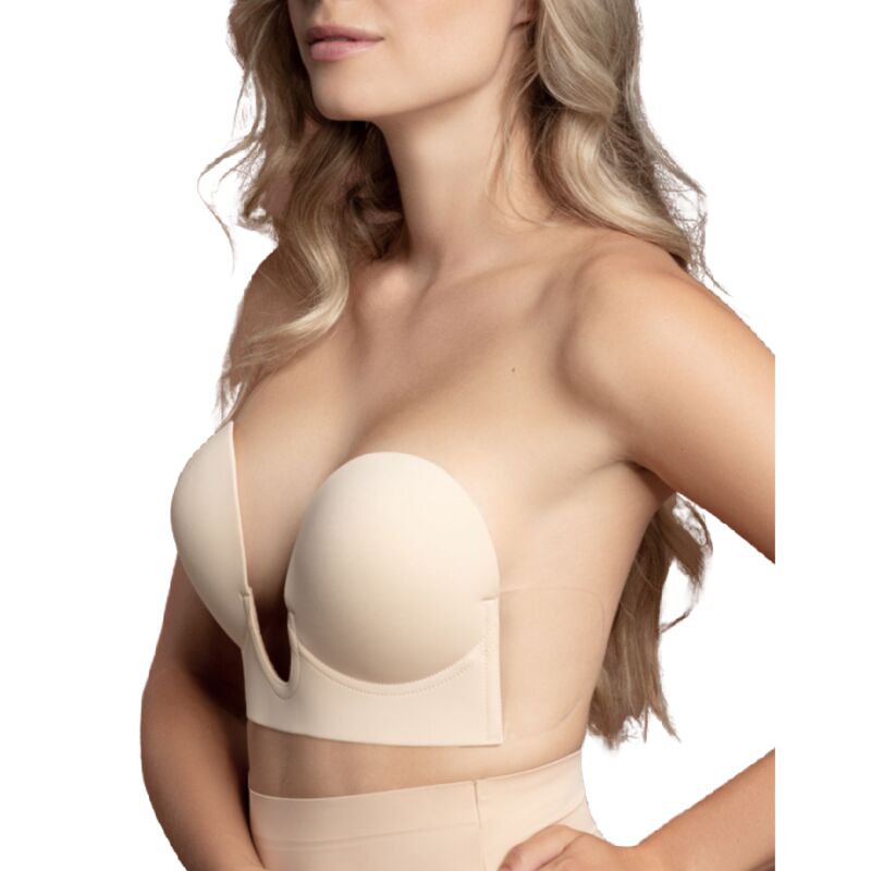Reggiseno Adesivo a U Bye-Bra — Senza Spalline, Coppa B Beige