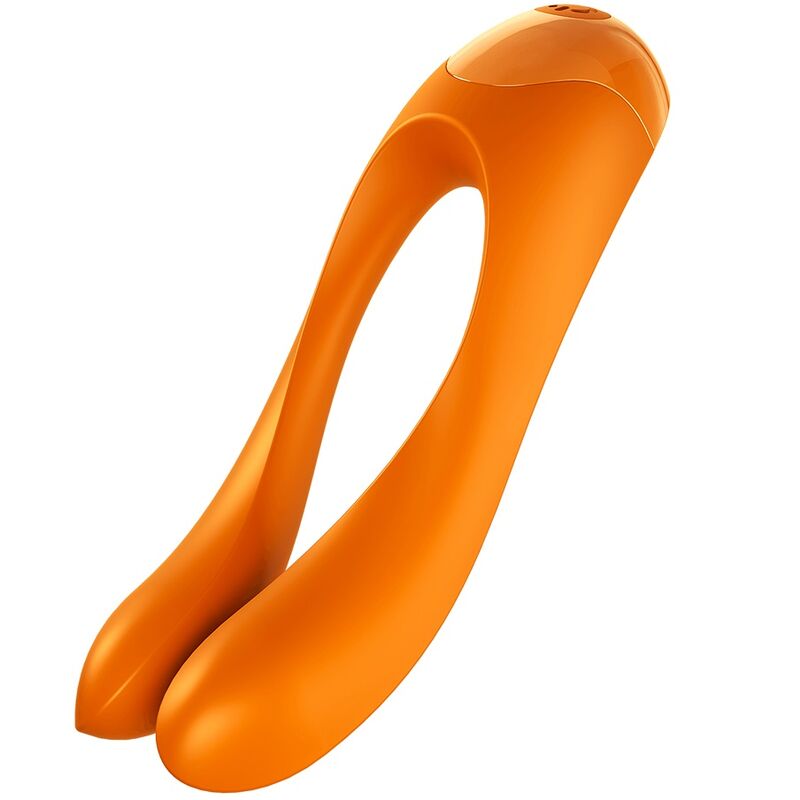 Vibratore da Dito Clitoride Satisfyer Candy Cane — Arancione
