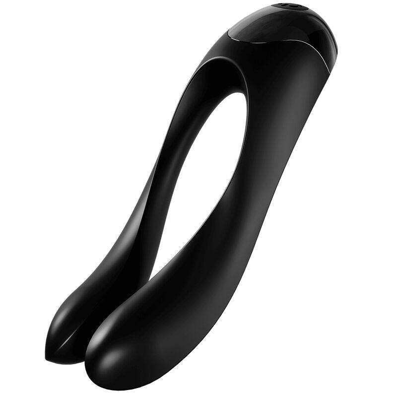 Vibratore da Dito Satisfyer Candy Cane — Clitoride e Pene, Nero