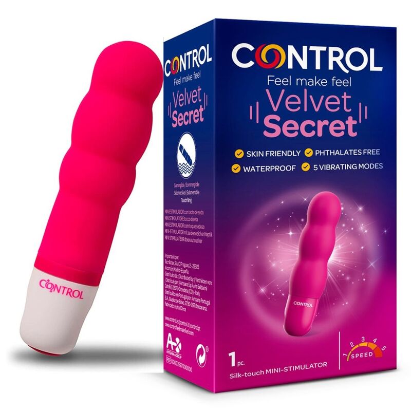 Vibratore Mini Control Velvet Secret — 3 Sfere, 10 cm