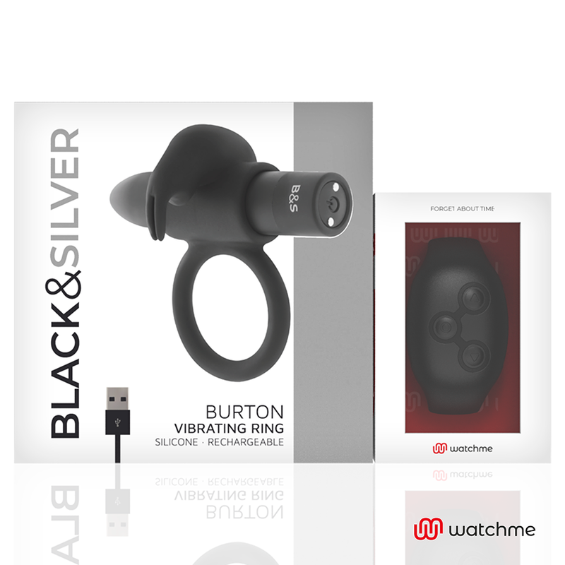 Anello Fallico Vibrante con Telecomando Black&Silver Burtonme