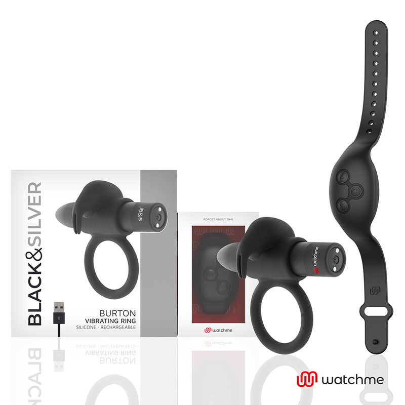 Anello Fallico Vibrante con Telecomando Black&Silver Burtonme