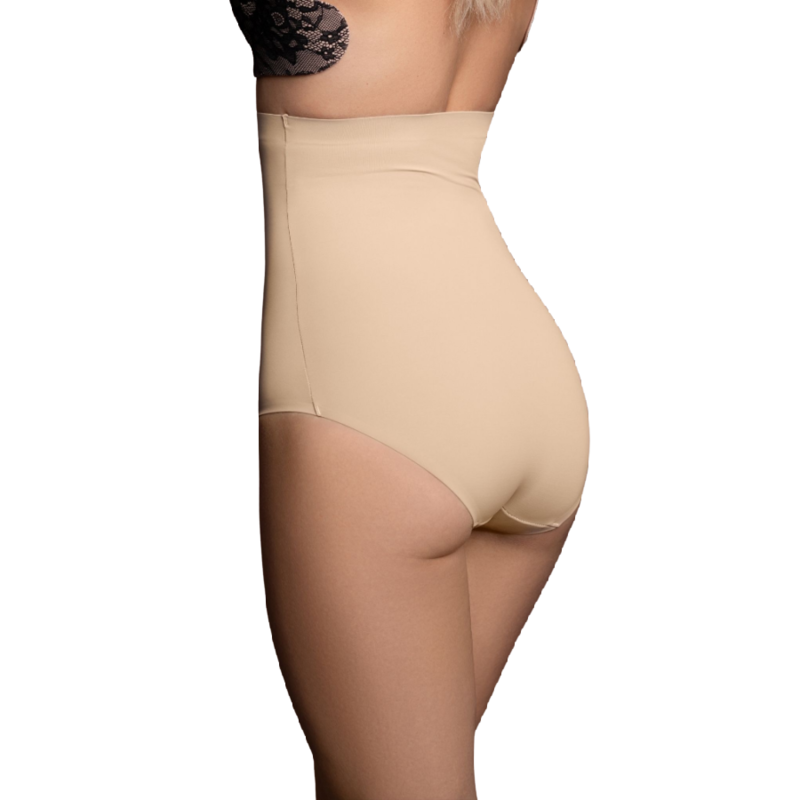Slip a Vita Alta Senza Cuciture Bye-Bra — Beige, XL