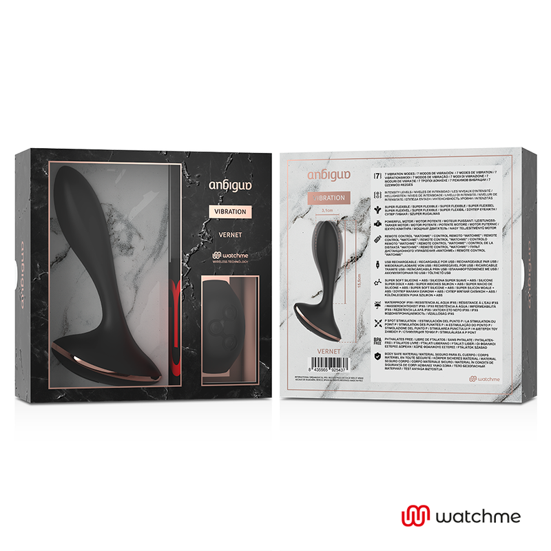 Plug Anale Vibrante con Telecomando Anbiguo Watchme Vernet