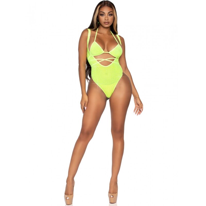 Body Erotico con Reggicalze Leg Avenue — Rete di Strass