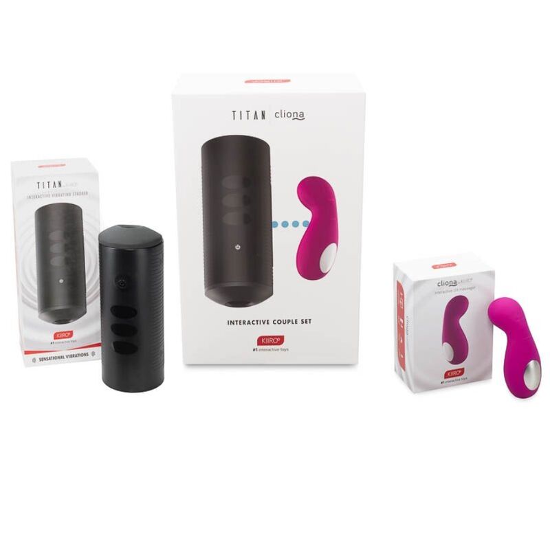 Set Coppie Masturbatore e Vibratore Kiiroo Titan & Cliona