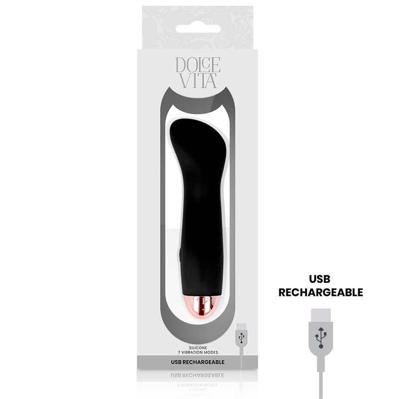 Vibratore Ricaricabile Dolce Vita One — 10 Velocità, Nero