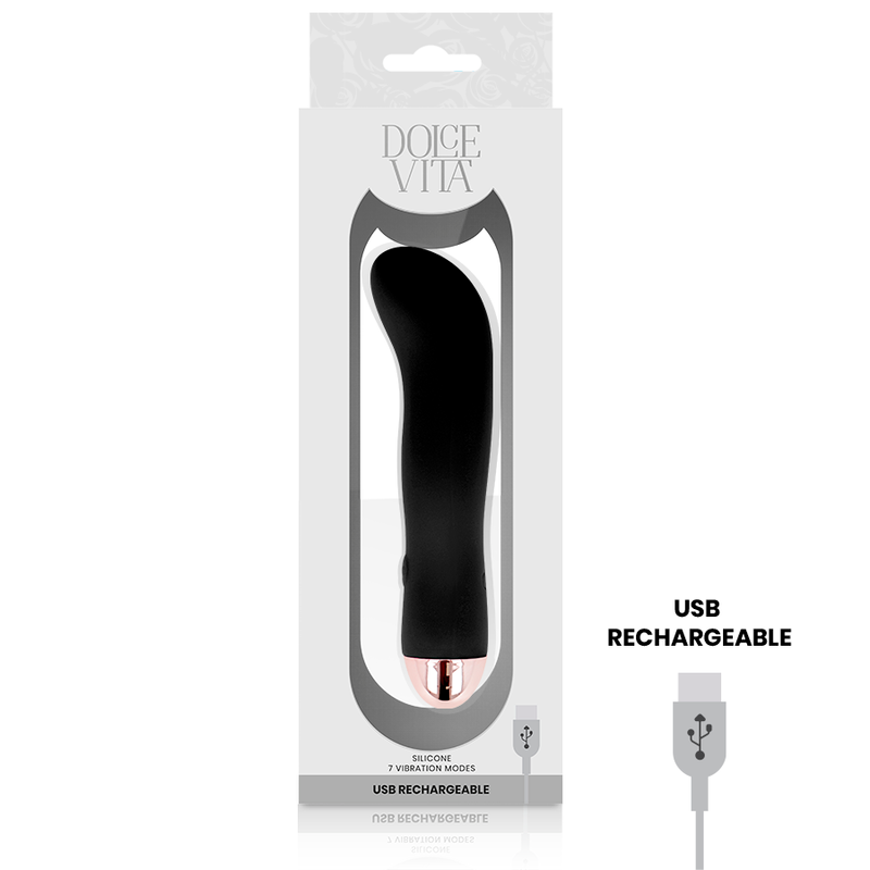 Vibratore Ricaricabile USB Dolce Vita Due — Silicone, 7 Velocità
