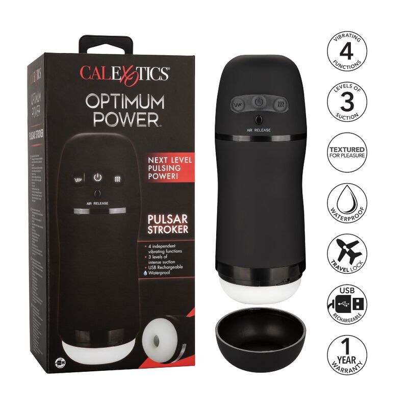 Masturbatore Maschile Vibrante Calexotics Optimum Pulsar Stroker