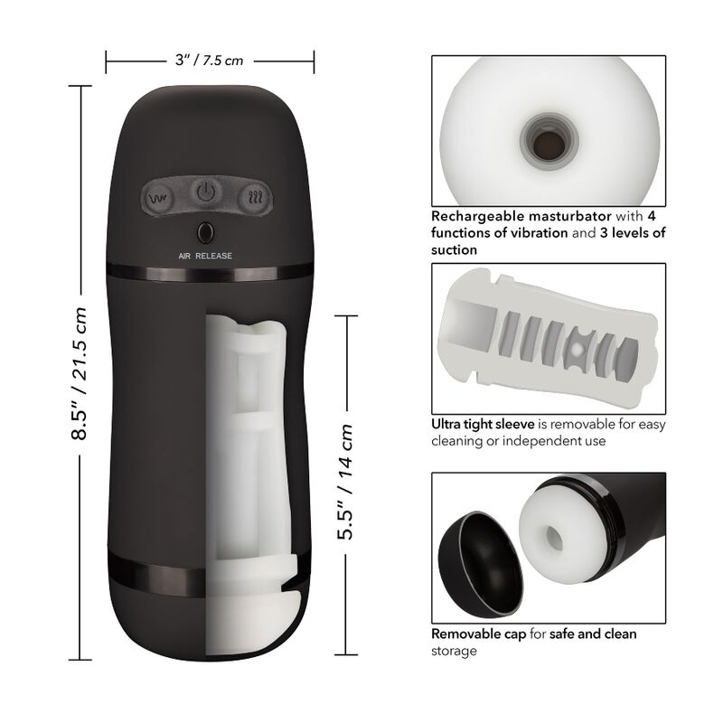 Masturbatore Maschile Vibrante Calexotics Optimum Pulsar Stroker