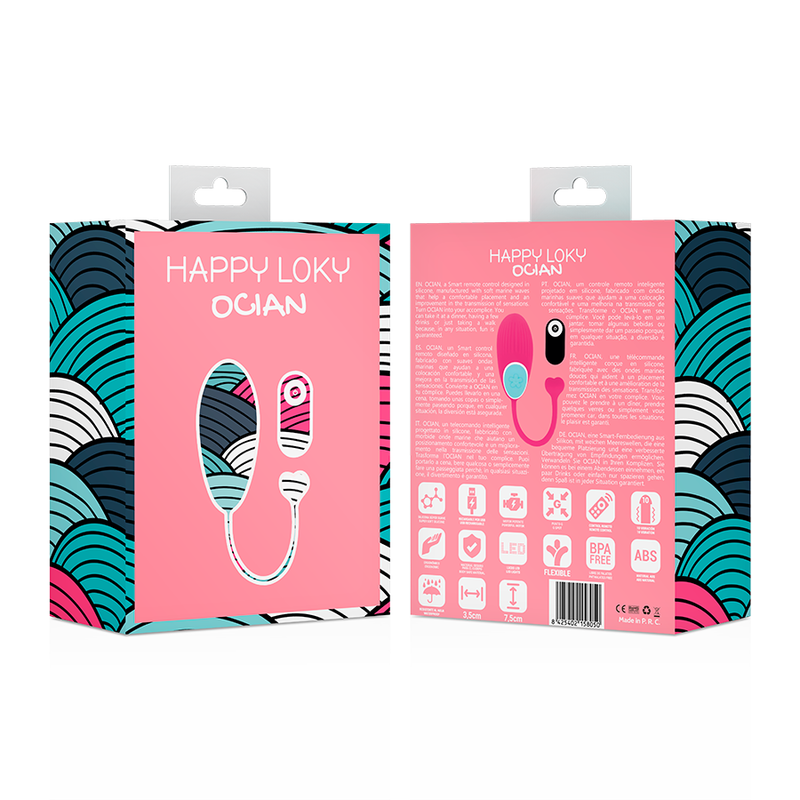 Uovo Vibrante con Telecomando Happy Loky Ocian — 10 Modalità