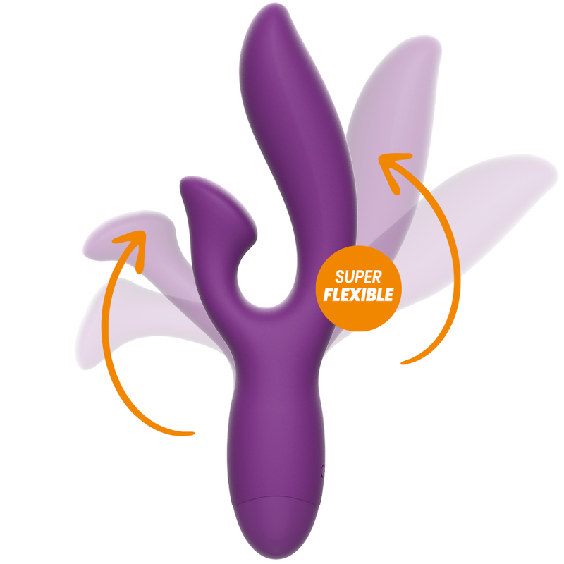 Vibratore Rabbit Flessibile Rewolution Rewofun — Doppio Motore