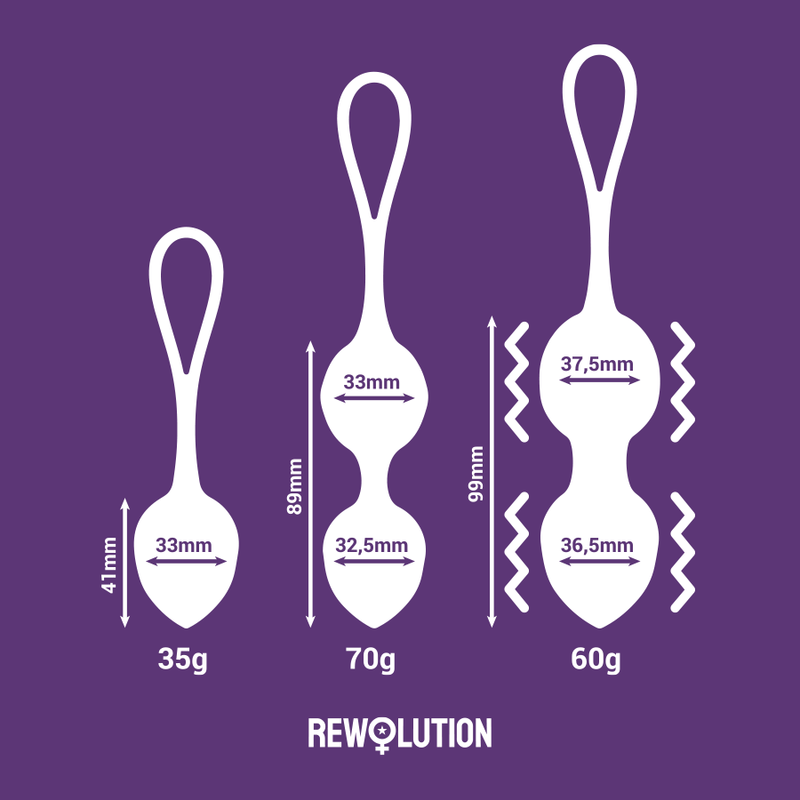 Sfere Vaginali Vibranti Rewolution Rewobeads — Telecomando