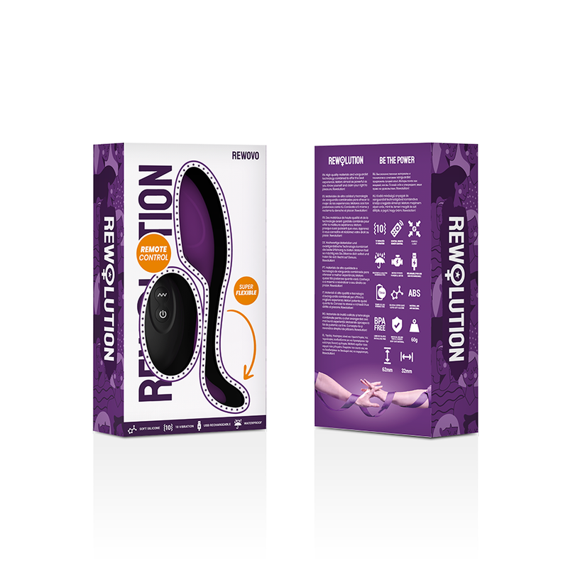 Uovo Vibrante con Telecomando Rewolution Rewovo — Silicone