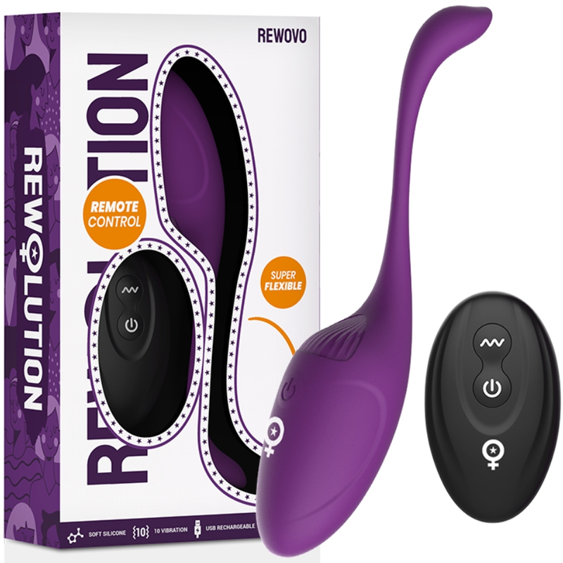 Uovo Vibrante con Telecomando Rewolution Rewovo — Silicone
