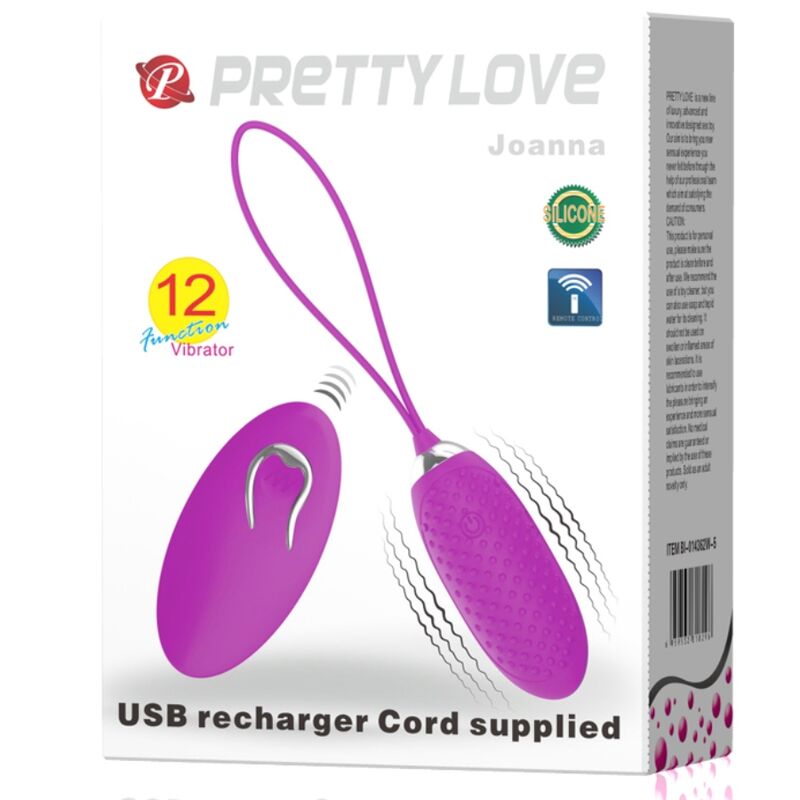 Uovo Vibrante con Telecomando Pretty Love Joanna — 12 Modalità