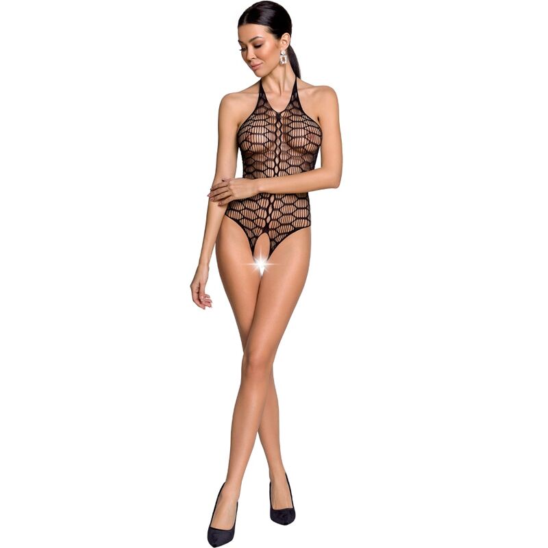 Bodystocking a Rete Passion BS087 — Apertura Cavallo, Taglia Unica