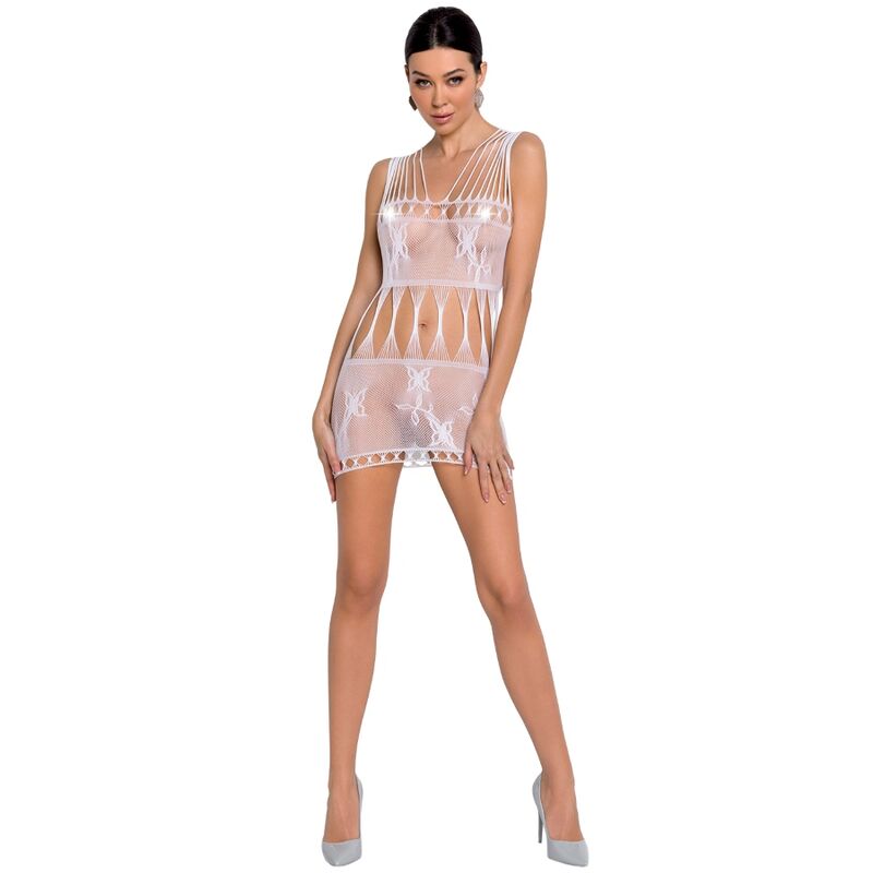 Body Erotico in Rete Passion BS090 — Bianco, Taglia Unica