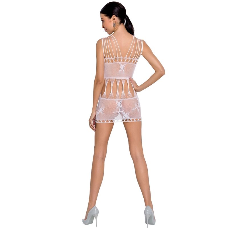 Body Erotico in Rete Passion BS090 — Bianco, Taglia Unica