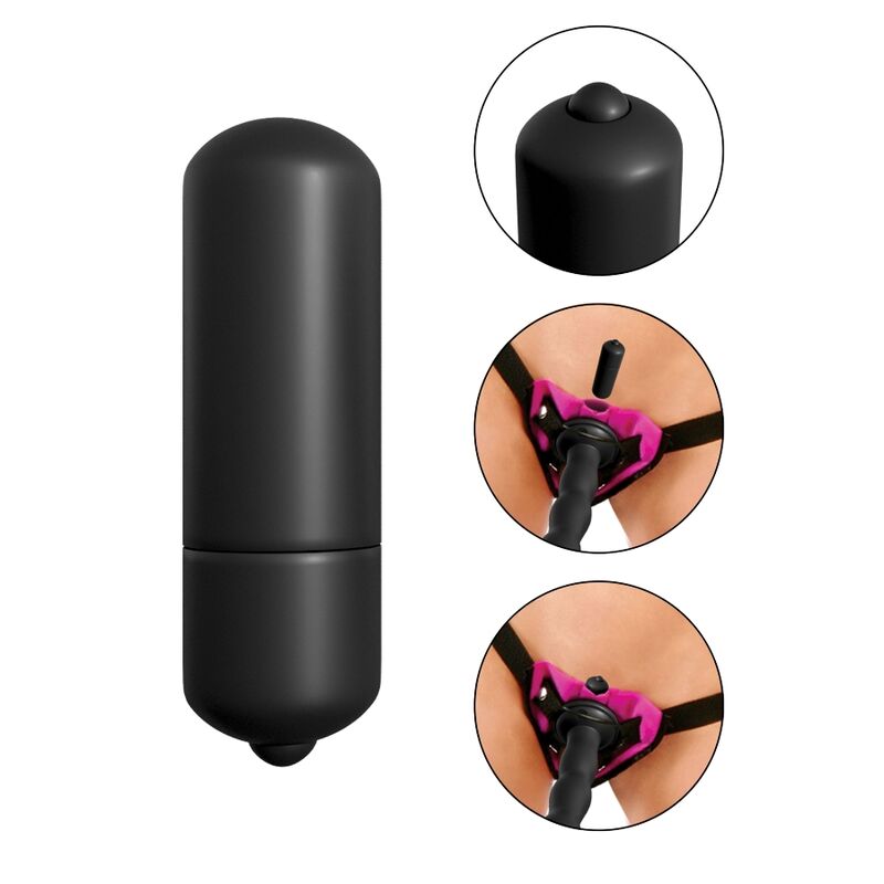 Imbracatura Vibrante con Dildo Fetish Fantasy Series — Viola