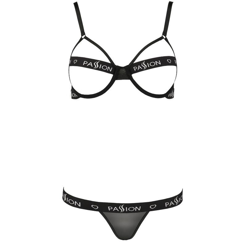 Lingerie Sexy Set Due Pezzi Passion Kyoka — Nero, L/XL