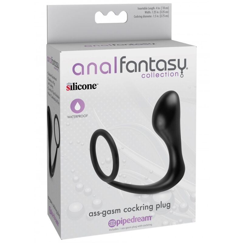 Anello Fallico con Plug Anale Anal Fantasy Ass-Gasm — Silicone