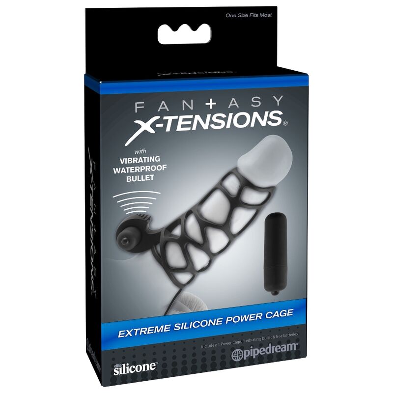 Guaina Fallica Vibrante Fantasy X-Tensions Power Cage — Silicone