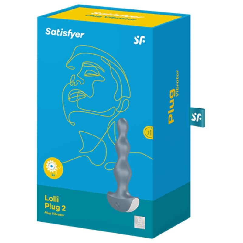 Plug Anale Vibrante Satisfyer Lolli Plug 2 — 2 Motori, Grigio