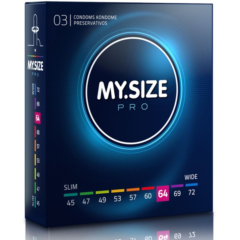 Preservativi Su Misura My Size Pro — 64 mm, 3 Pezzi