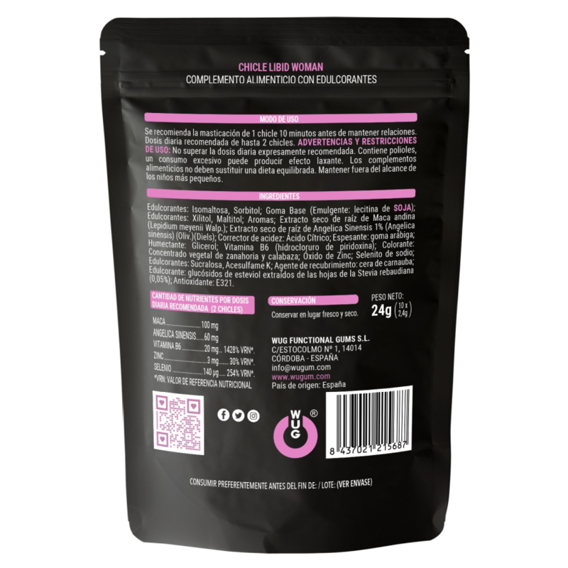Integratore Libido Femminile WUG Sex Sense Libid — 10 Gomme