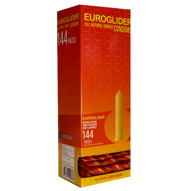 Preservativi con Lubrificante Euroglider — 144 Pezzi