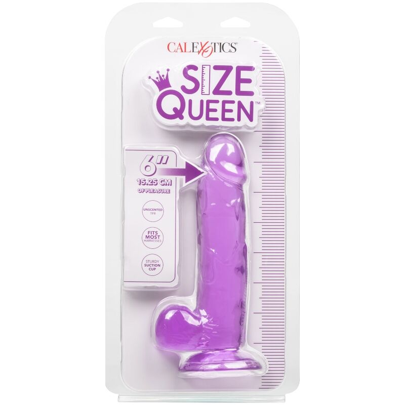 Dildo Realistico con Ventosa Calexotics Queen — 15 cm, Viola