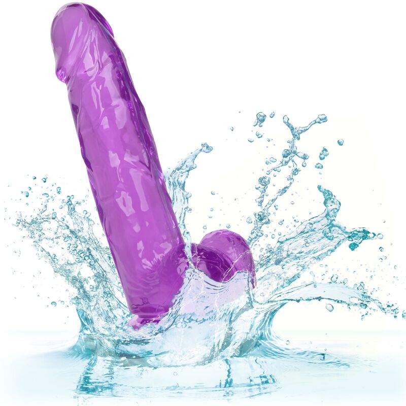 Dildo Realistico con Ventosa Calexotics Queen — 15 cm, Viola