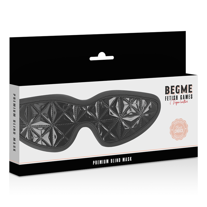 Benda per Occhi BDSM Begme Black Edition — Pelle Vegana