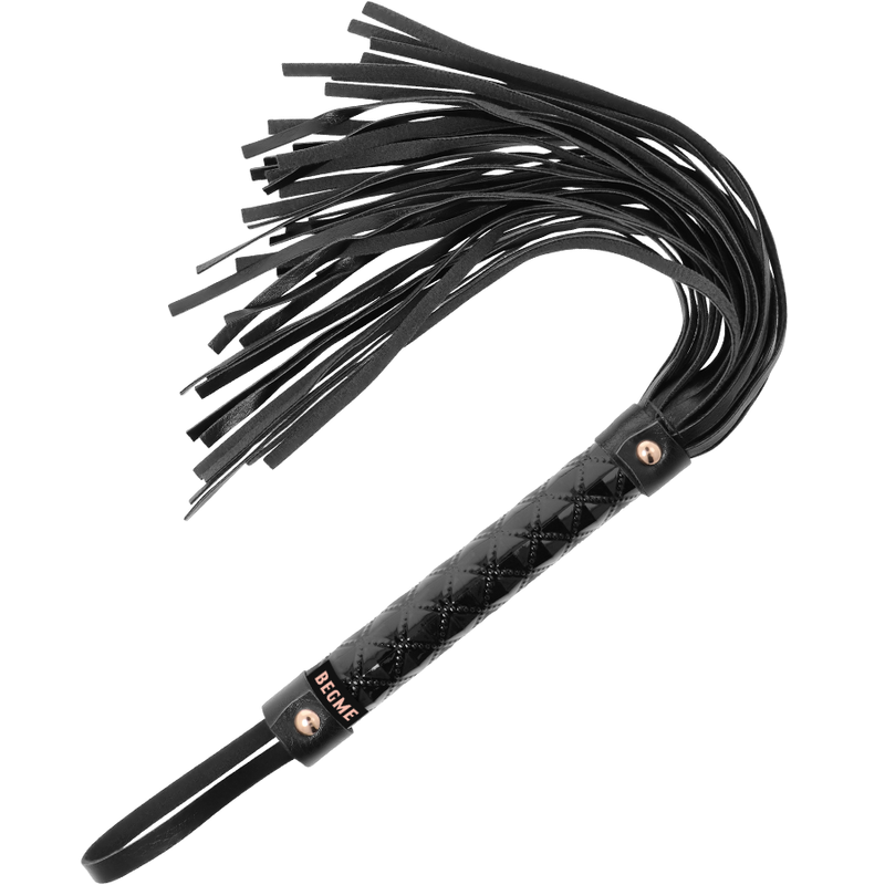 Frusta Bondage in Pelle Vegana Begme Black Edition — BDSM