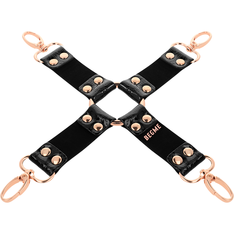 Kit Bondage Hog Tie Begme Black Edition — Pelle Vegan, Neoprene