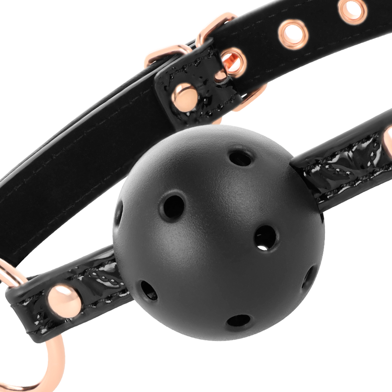 Bavaglio BDSM Vegan in Pelle Begme Black Edition — Ball Gag