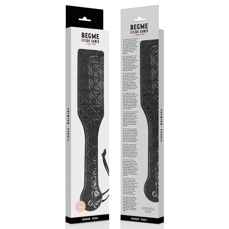 Pagaia BDSM in Pelle Vegana Begme Black Edition
