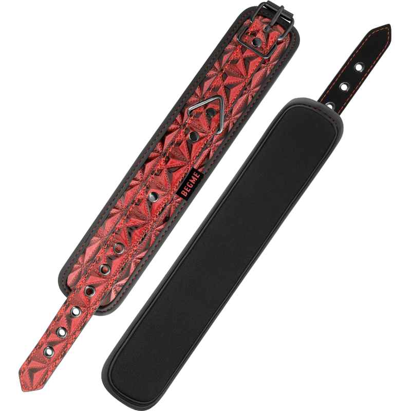Manette BDSM in Pelle Vegana Begme Red Edition — Fodera Neoprene