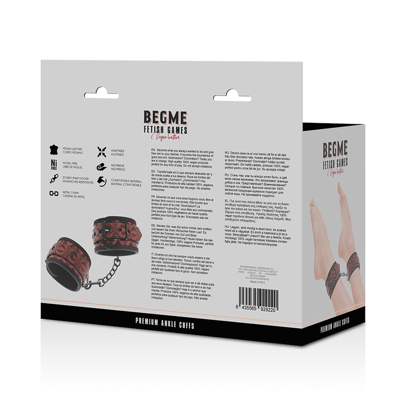 Polsini Caviglia Bondage Begme Red Edition — Fodera Neoprene